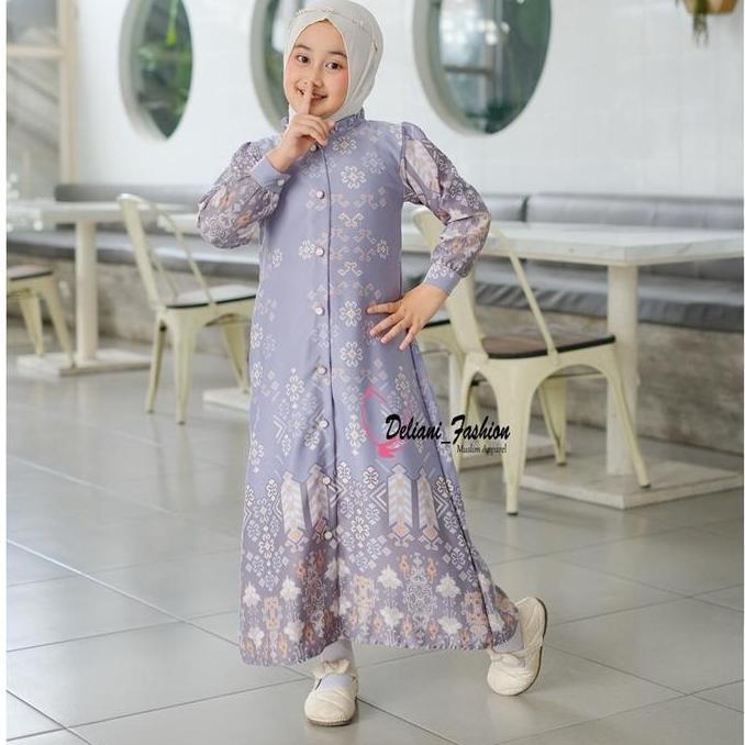 Gamis Anak Perempuan Couple Dan Dewasa Maxmara Lux (HARGA SATUAN) Couple Anak Ibu Terbaru Motif Vari