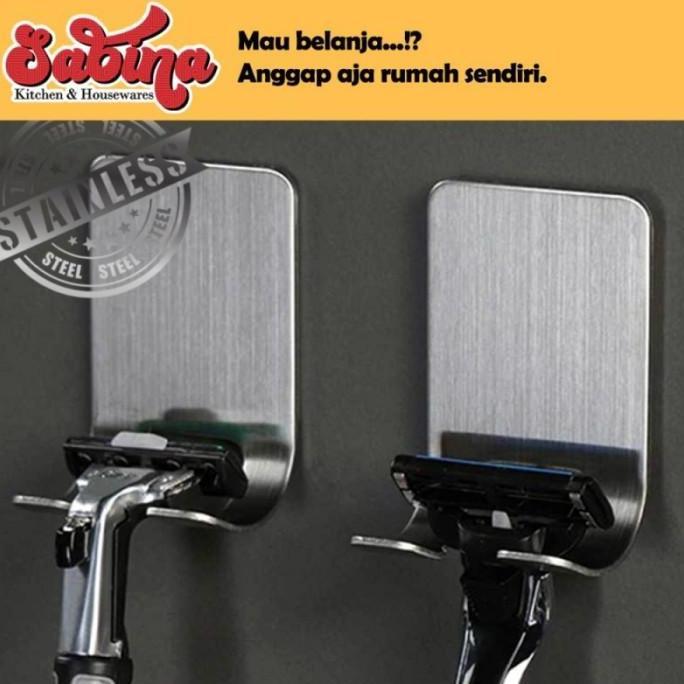 KIAMU Gantungan Pisau Cukur Dinding Kamar Mandi Razor Shaving Hook Stainless