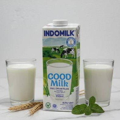 Indomilk UHT Full Cream Plain Good Milk 950 Cc