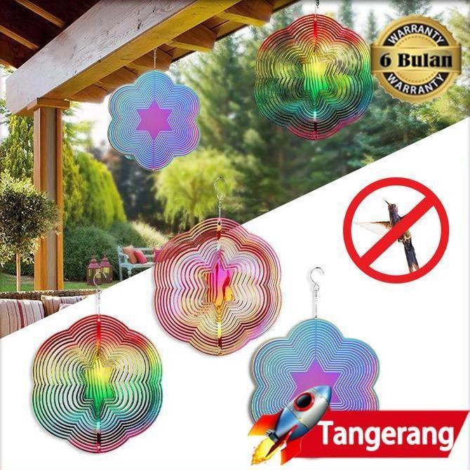 KIAMU Alat Pengusir Burung Gantung / Alat Mengusir Burung / Pengusir Burung Putaran Angin Reflektif