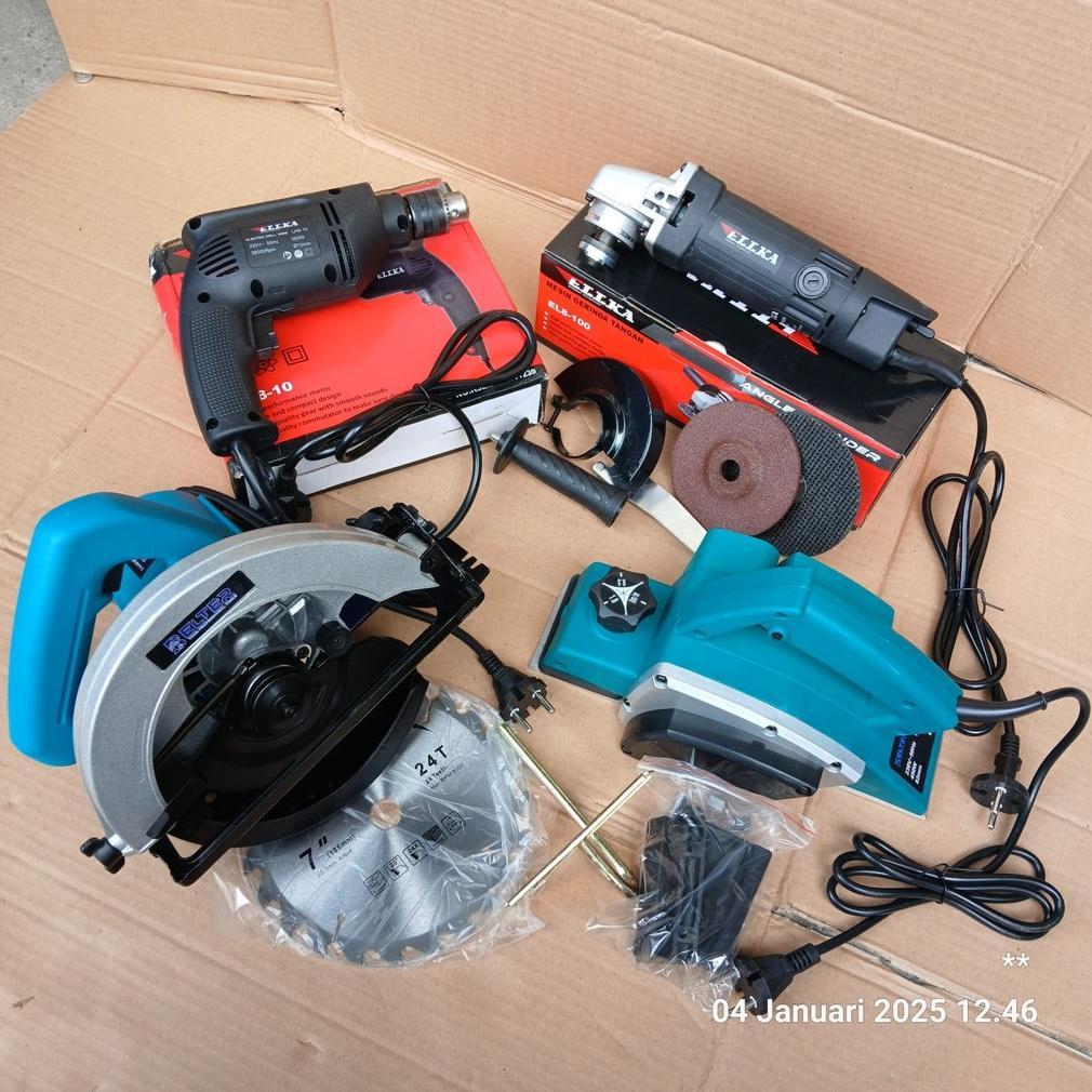 BEST SELLER PROMO PAKET TUKANG KAYU MODEL MAKITA MESIN SERUT PLANNER + MESIN CIRCULAR SAW + MESIN PR