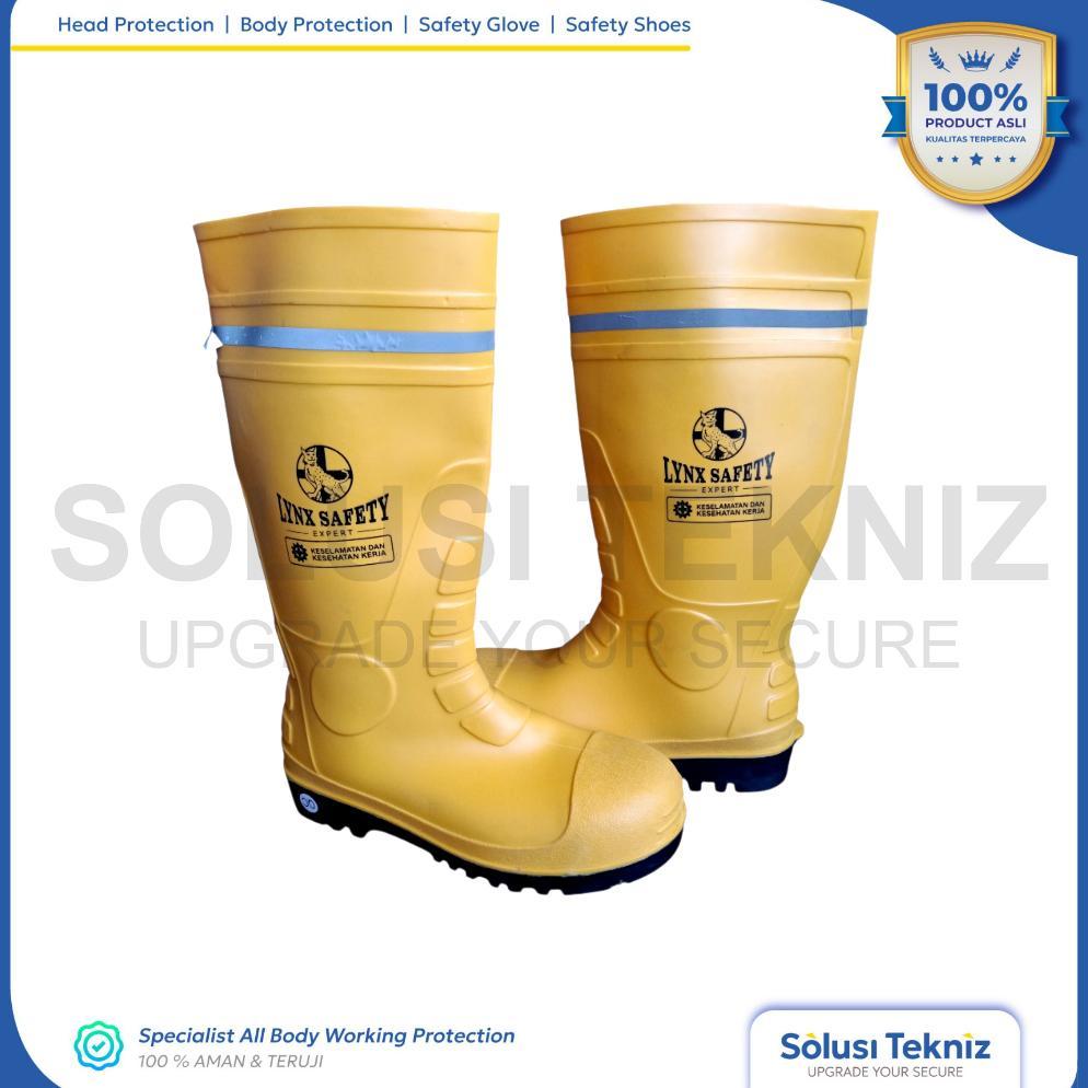 DISKON SEPATU BOOT SAFETY PROYEK UJUNG BAWAH BESI STEEL TOE LYNX SAFETY EXPERT