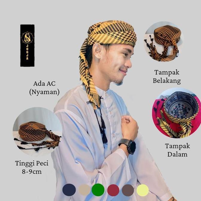 Peci Sorban MSS Jogja Imamah Instan Permanen Praktis Langsung Pakai Kopiah Songkok Topi Anak Laki la