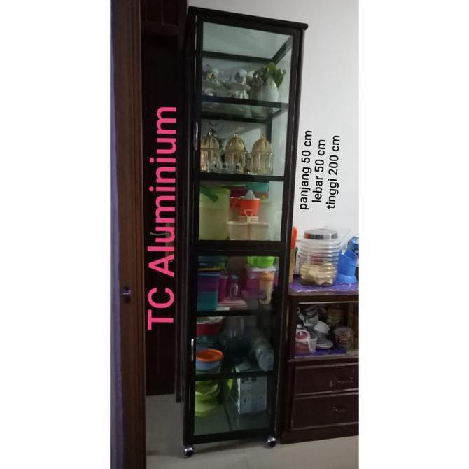 OK TC ALUMINIUM 50X40X200 B 50X50X200 LEMARI RAK SERBAGUNA 6 SUSUN ALUMINUM 20U COKLAT DARK BRONZE F