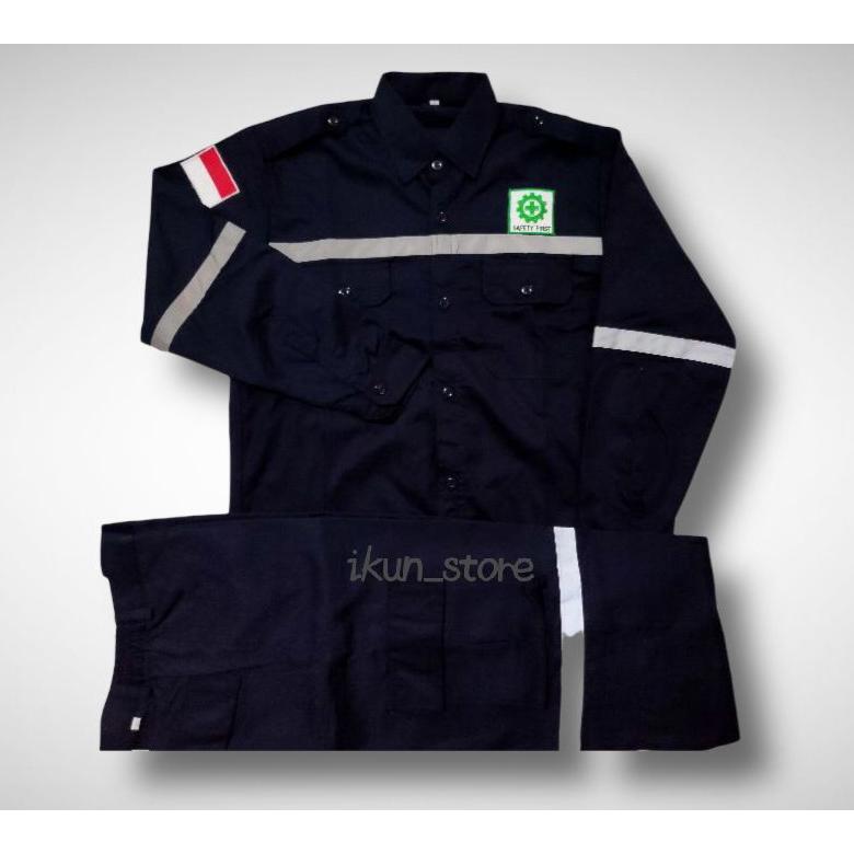 BEST SELLER BAJU CELANA SATU SETEL SERAGAM SAFETY SCOTLET KATELPAK WEAREPACK PERTAMBANGAN OPERATOR O