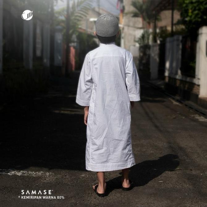 SAMASE Jubba Kids M016 Jubah Anak Laki Laki - WHITE, 6 Original