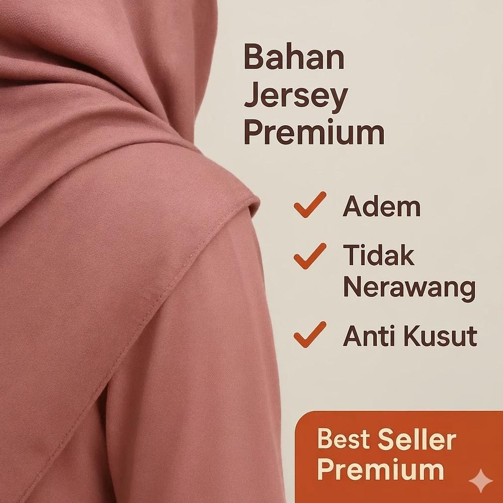 ORIGINAL KHIMAR JUMBO XXL BERGO INSTAN JERSEY TEBAL ADEM, TIDAK MENERAWANG