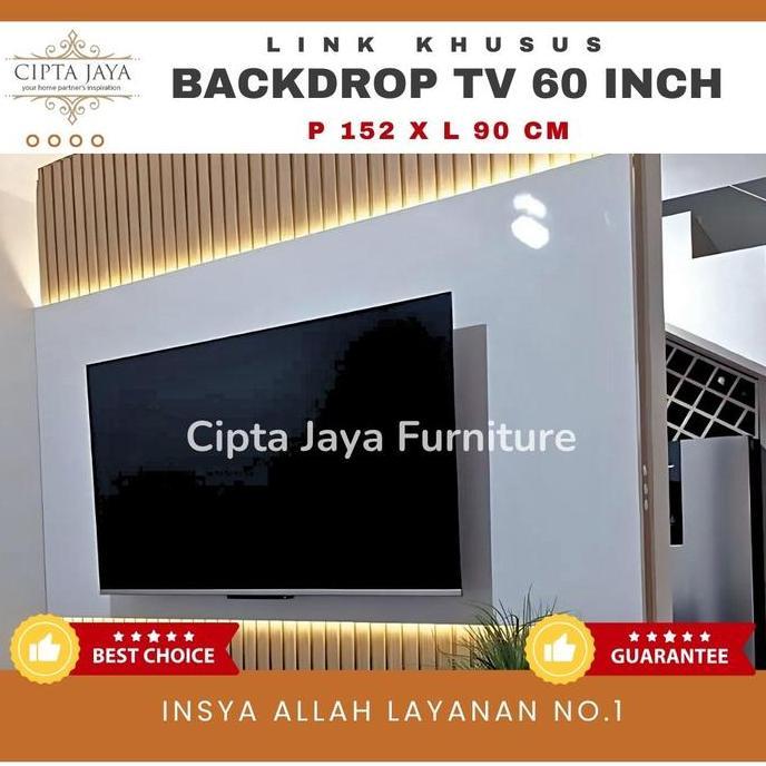 Ready Cipta Jaya - Backdrop tv buffet bufet rak Tempat Tatakan Tv Digital 60 inc atau panjang 152 cm