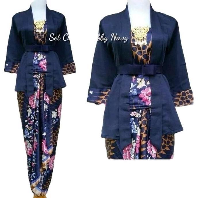 DR258 >> Setelan Kebaya Modern Setelan Floy Kutu Baru Combi Milo  Baju Wanita Kondangan Atasan Remaj