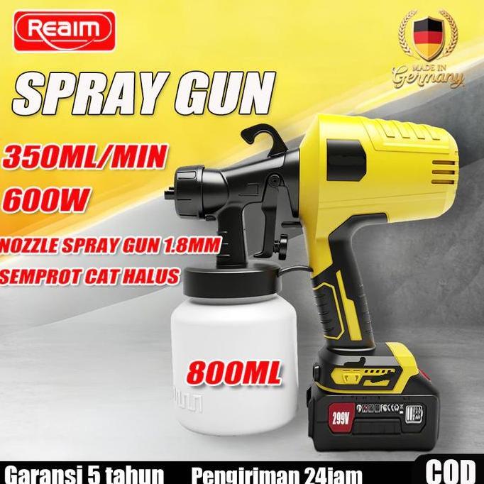 OSHAKAN REAIM Electric Spray Gun 800ML 600W High Power Sprayer cat tembok alat cat semprot portable 
