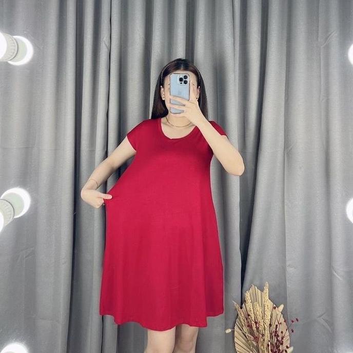 DF375 - DRESS MOLA | SWING DRESS | DRESS BABY DOLL | DRESS WANITA JUMBO | DRESS KEKINIAN | COD