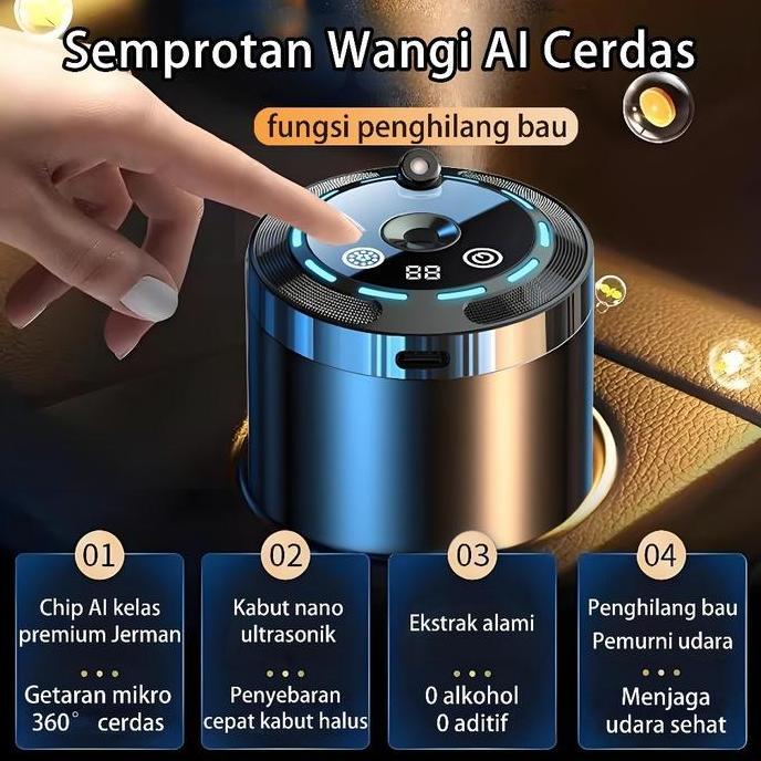 ROKAROKEON Diffuser Aromaterapi Mobil -Pengharum Mobil Wangi Segar Penghilang Bau Pengharum Mobil Di