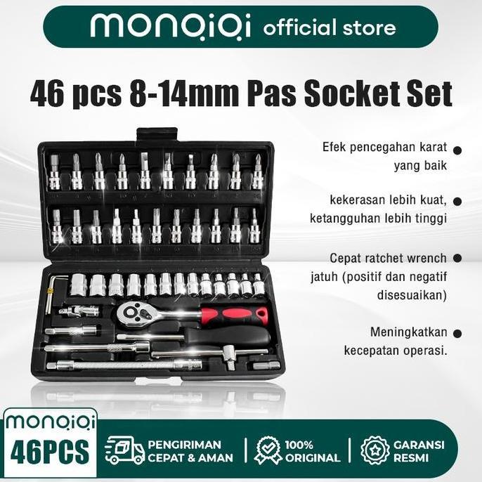 OSHAKAN Kunci Sok Set 46 Pcs / Kunci Set Lengkap / Tool Kit Set / Kunci Sok