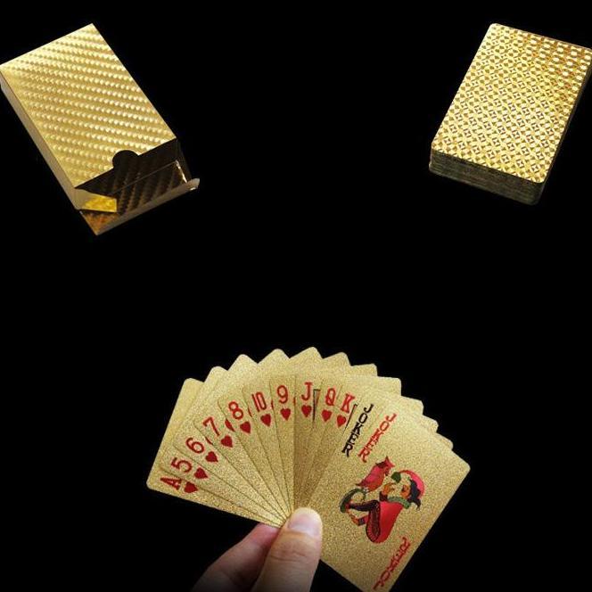 USAMHA Kartu Remi Emas - Gold Golden Poker Playing Card Set