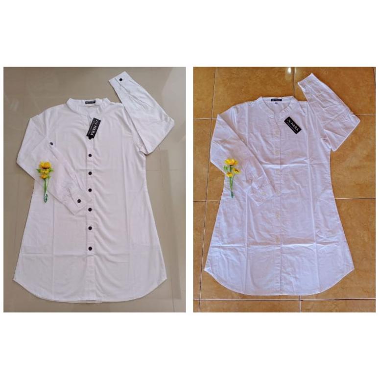 termurah tunik hara putih katun premium