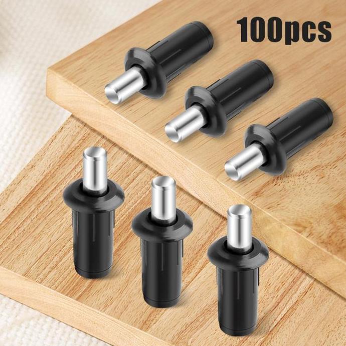 BOWATA 100pcs Door Pin Engsel Spring push pintu lemari Door Pin Metal Engsel Pintu Lemari Door Pin M
