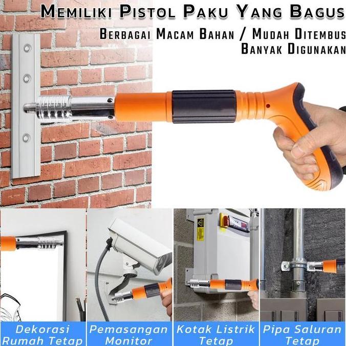 XARANA Alat Tembak Paku Beton Nail Fastener Mini Ramset Gun Nailer Murah Ramset Gun Shot Nail Gun Al