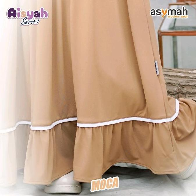 TERBARU  Dress Anak Muslim Perempuan Aisyah Series Cantik set Kerudung Warna Mocca By Asymah Best Qu