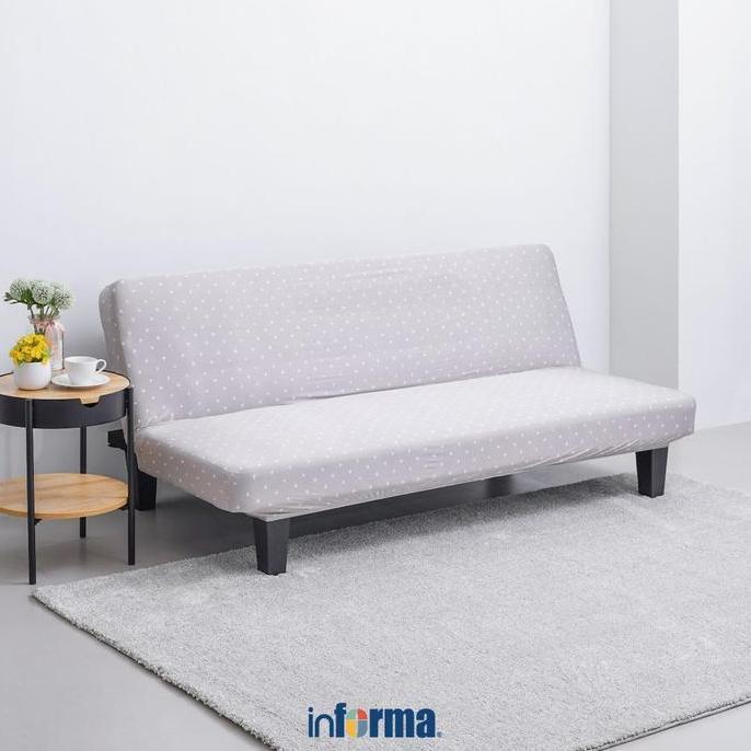 desyivarnabirian - informa 104x185 cm sarung sofa bed cross - cokelat pelindung sofa cover dekorasi 