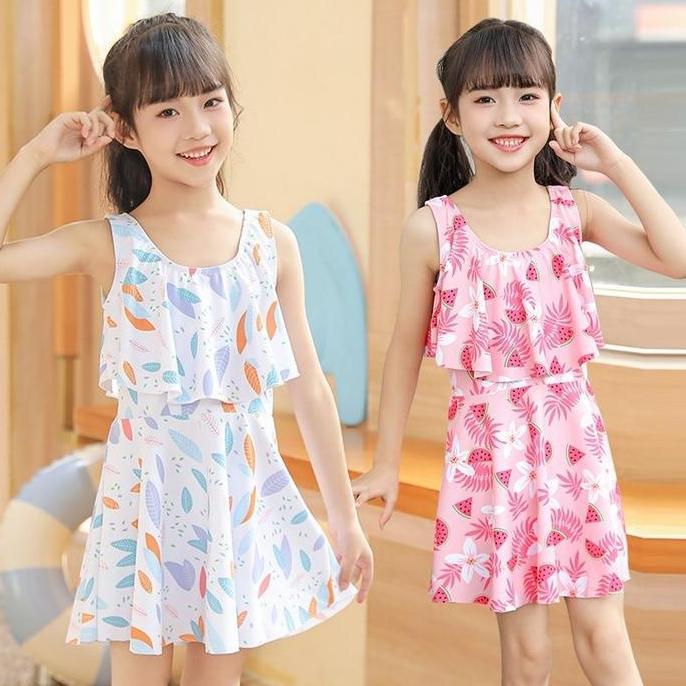 HOT SALE Baju renang sailor anak perempuan usia 1-14 tahun/ Baju renang dress anak perempuan usia 1-