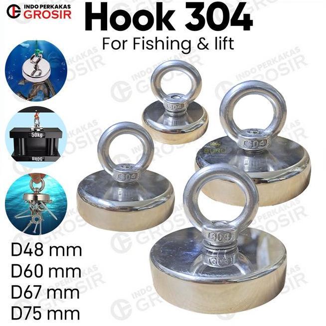 Magnet Neodymium Strong El Bulat Besar Magnet Fishing Hook