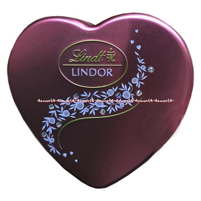 Lindt Lindor 96gr Swarovski Heart Chocolate Coklat Box Love Valentine 100gram Lind Cokelat  Merah Ce