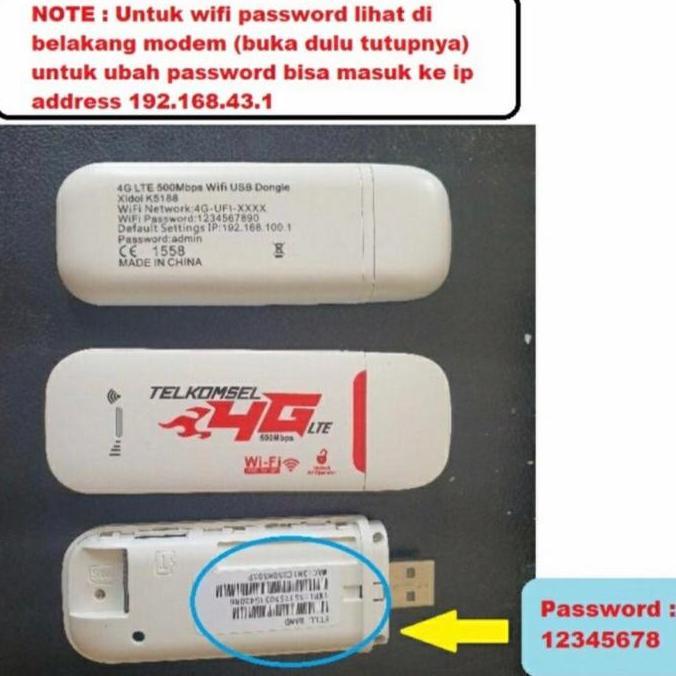 Modem Wifi Mifi 4G Lte Telkomsel 500Mbps Unlock All Gsm Operator Kualitas Terbaik Harga Termurah