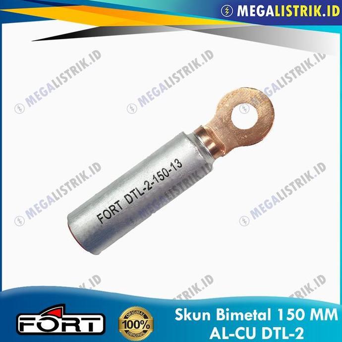 Promo Fort Skun Kabel Bimetal AL-CU 150mm DTL-2-150 / Terminal Konektor Cable Lug 150 mm Aluminium T