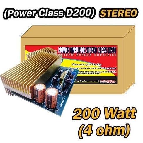 Kit Pa. Class D200 2X100W Power Amplifier Stereo 200W Power Home Theater Clas D 200Watt Ampli Termur