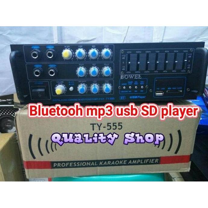 Amplifier Bowel Ty-555 Bluetooh Music Mp3 Usb Player Harga Khusus