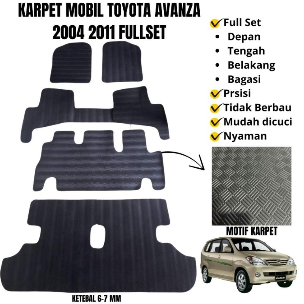 Karpet Mobil Toyota Avanza 2004 2011 fullset alas kaki matras karet mobil Avanza 2004 2005 -2008 201