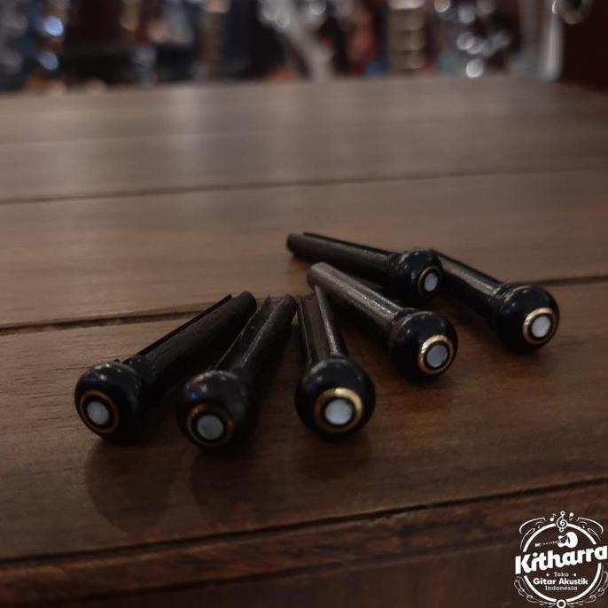 Pin Bridge Kayu Ebony untuk gitar akustik