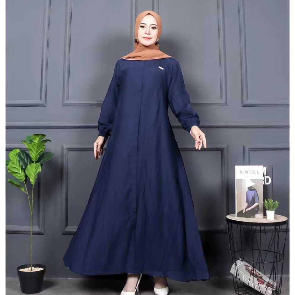 Premium Sabrina Dress Gamis Polos Wanita Simpel Elegan Terbaru / Gamis Kondangan / Gamis Jumbo