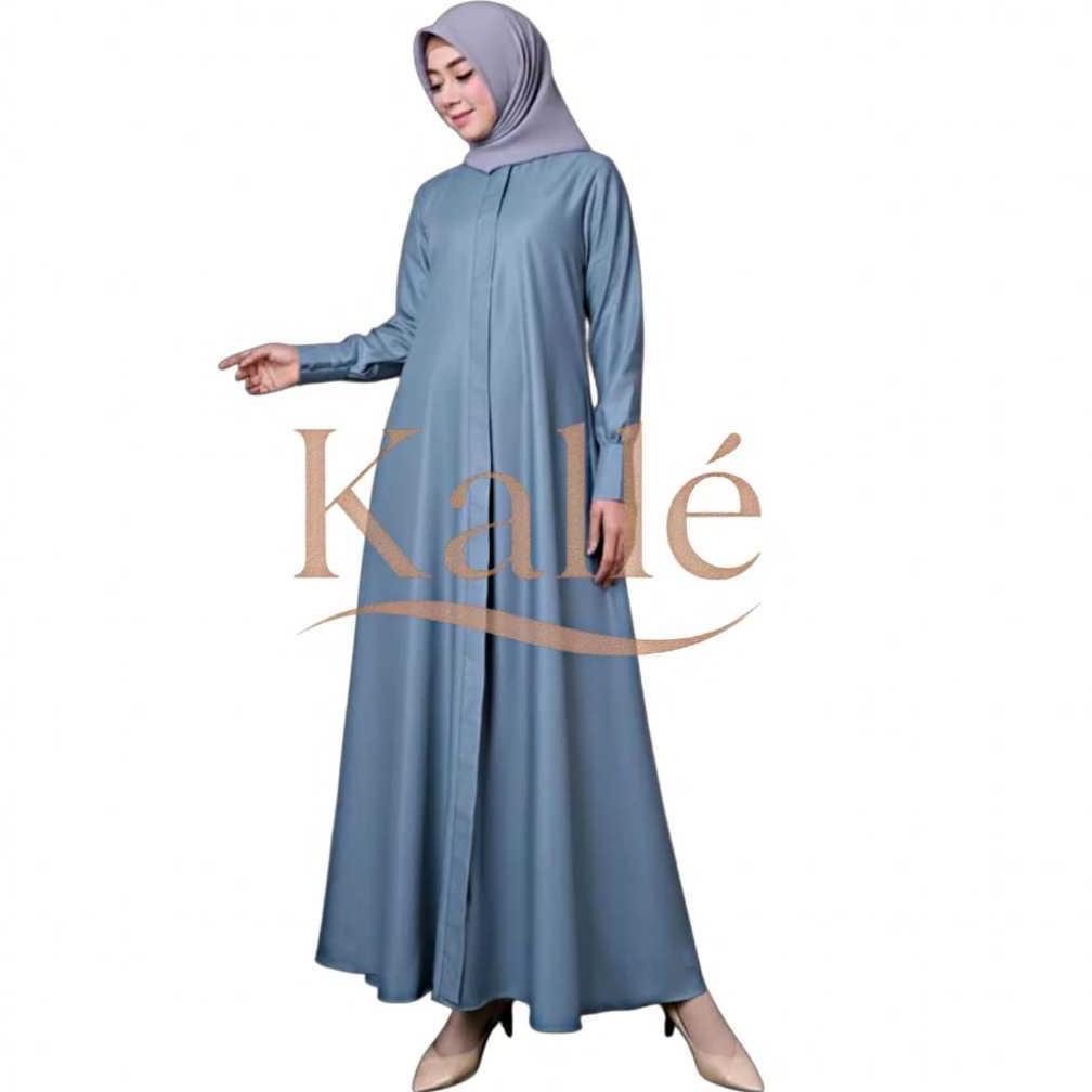 Flash Sale Kalle Ready Gamis Madina Laura Bahan Katun Toyobo Polos