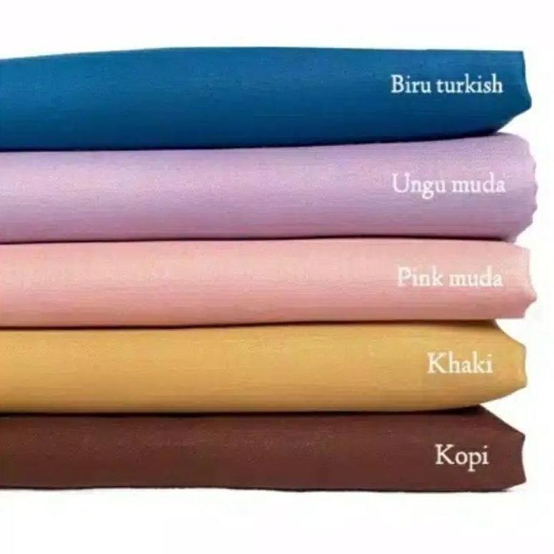 Awet Gamis Zakiyah Polos Toyobo Lengan Kancing Resleting Depan