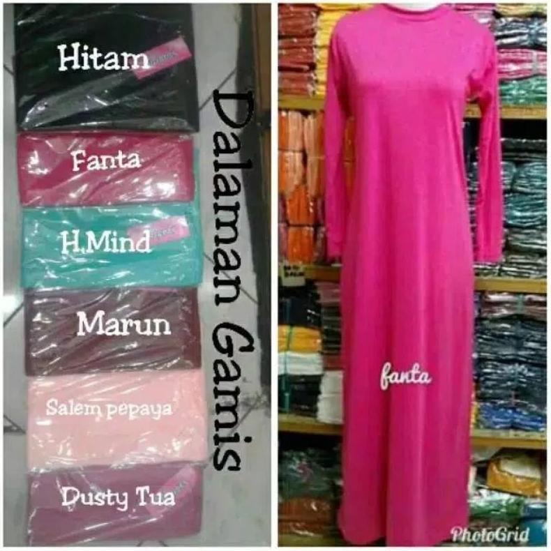 Manset Gamis,Manset Gamis Kaos,Baju gamis kaos Lengan Panjang,Inner Gamis