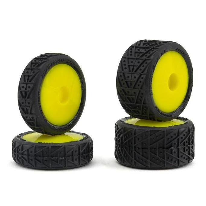 UPGRADE RC CLAY BAR CLAY TIRE WHEEL SET FOR MICRO-B (YELLOW) #UPG-10012-Y