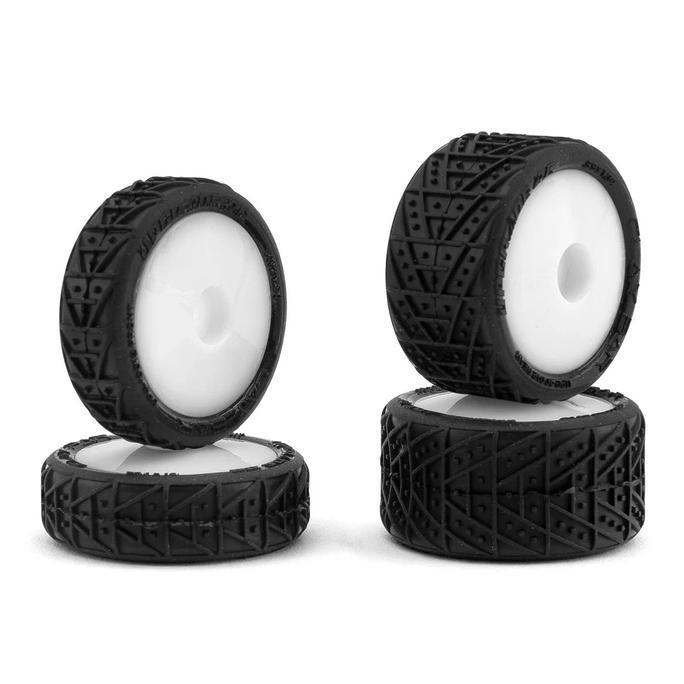 UPGRADE RC CLAY BAR CLAY TIRE WHEEL SET FOR MICRO-B (WHITE) #UPG-10012