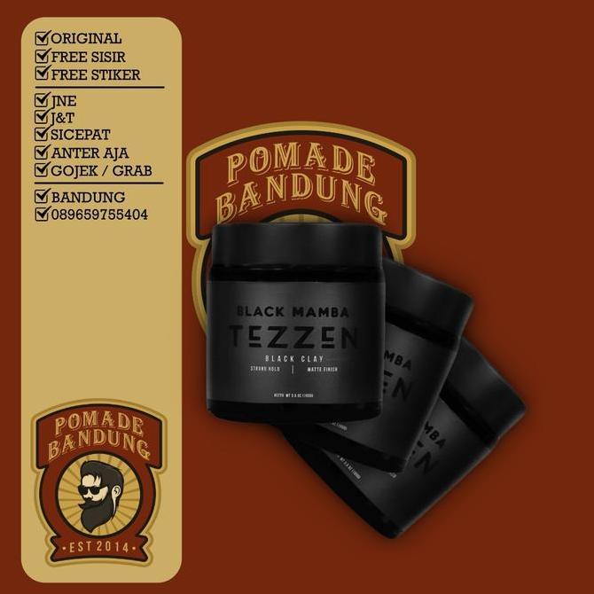 Tezzen Black Mamba - Pomade tezzen black mamba - pomade warna hitam