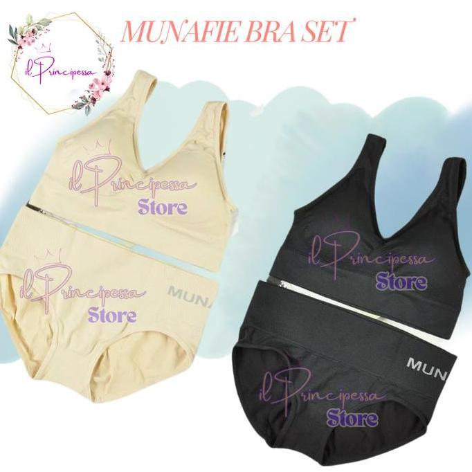 MUNAFIE BRA SET KWALITAS TERBAIK / MUNAFIE BRA /MUNAFIE KORSET Wanita Setelan Bh Renda Lingerie