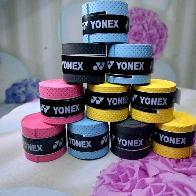 ( 1 BOX ) GRIP YONEX BINTIK TIPIS GRIP RAKET BADMINTON BULUTANGKIS JORAN PANCING GOLF TENNIS