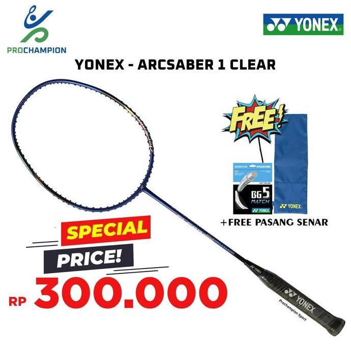 New  Raket Badminton Yonex Arcsaber 1 Clear