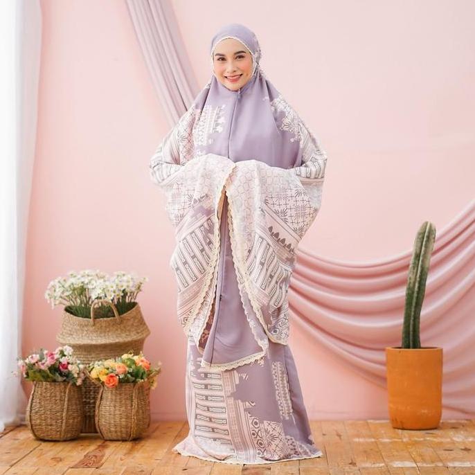 Mukena Dewasa Maxmara Luxury Premium Terbaru Motif Printing Mewah