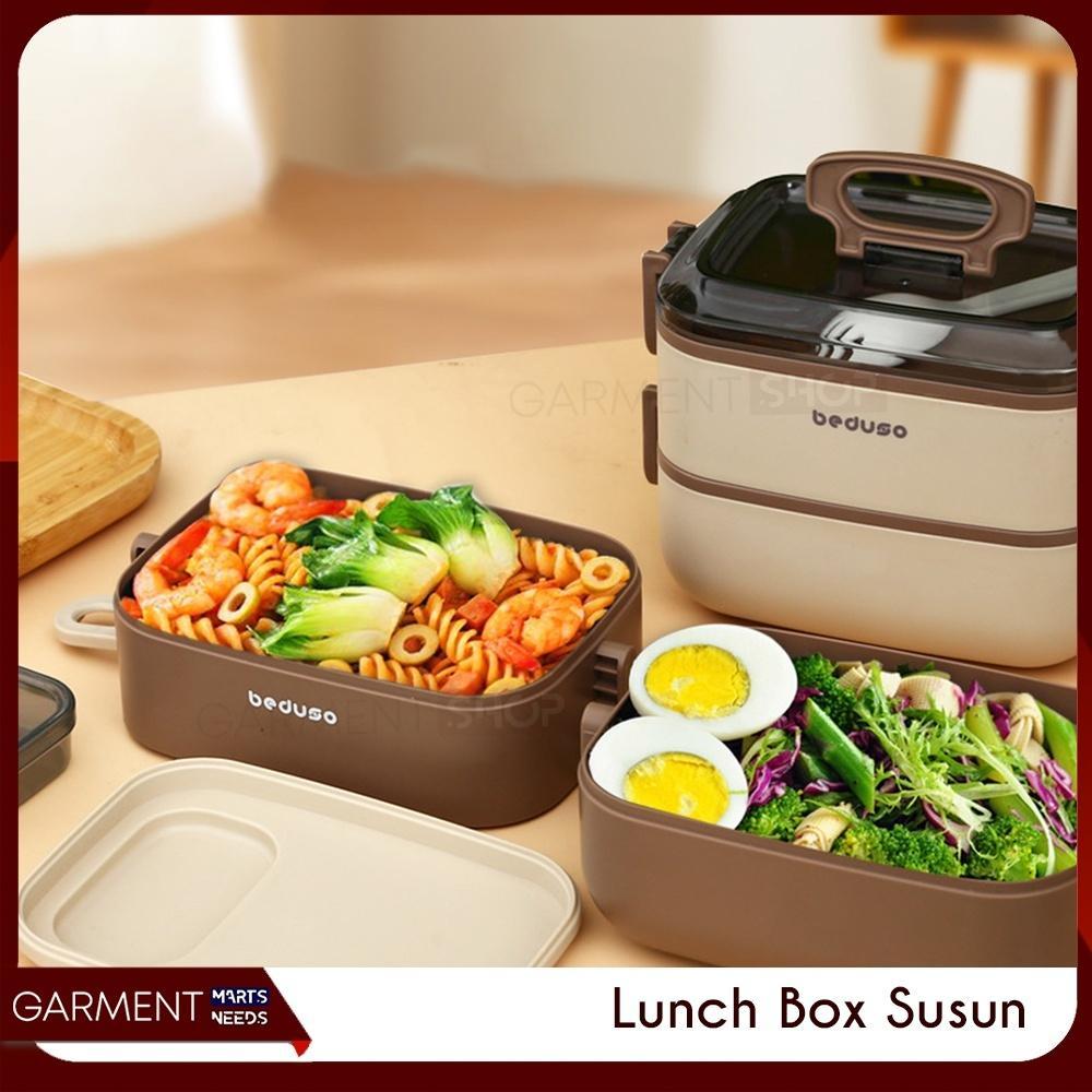 Kotak Makan Bekal Anak Sekolah Lucu Lunch Box Tempat Makan Bento Free Garpu Sendok