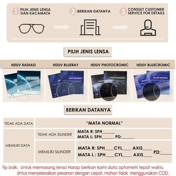 New  Frame Kacamata Simple Pria Wanita Bisa Minus Oval Titanium CC 55292