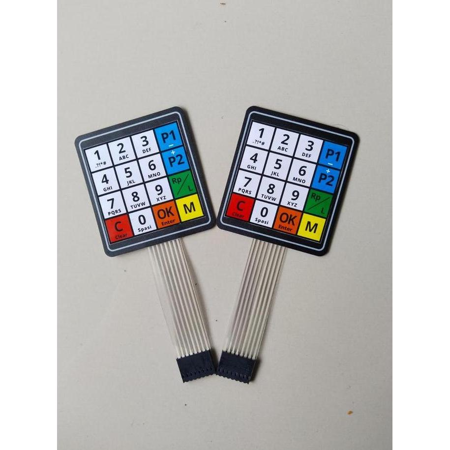 Ready  paket 2 pcs keypad pom mini tombol cpu pom mini model laminasi Mesin