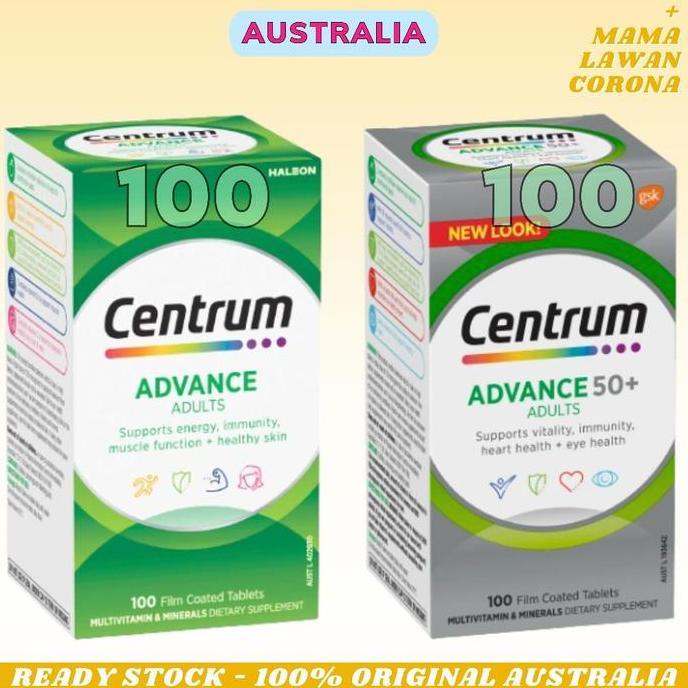 Centrum Advance For Adults 100 Tablets Advanced 50+ 100 Adult Multivitamin + Minerals