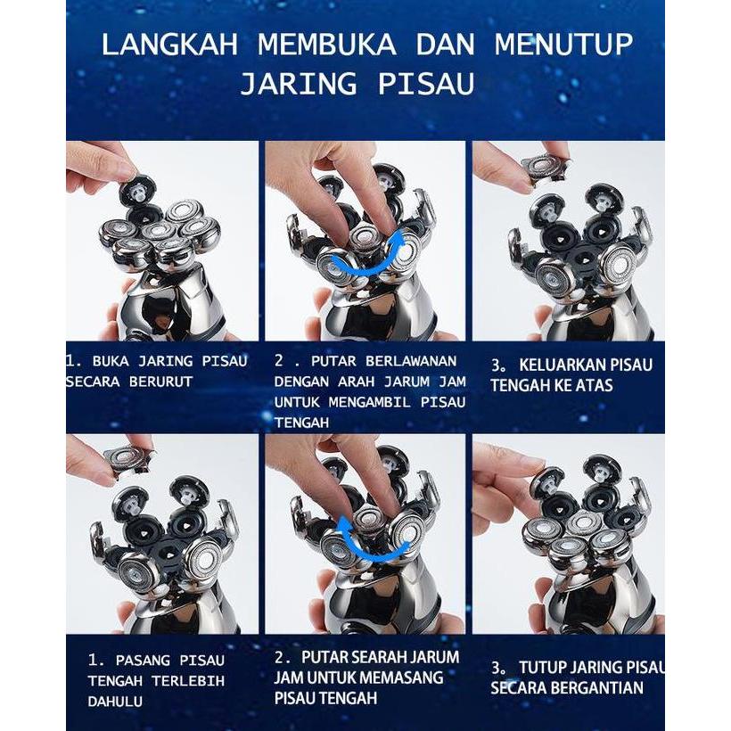 NIKAI NK-7527 Set Grooming Pria Mesin Cukur Rambut Profesional 4 in 1 Alat Cukur Pria Multifungsi Pe