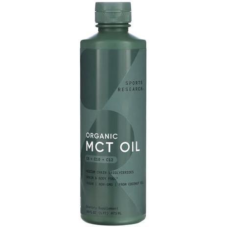 Sports Research MCT Oil Unflavored 473 ml Vegan Keto Gluten free USA