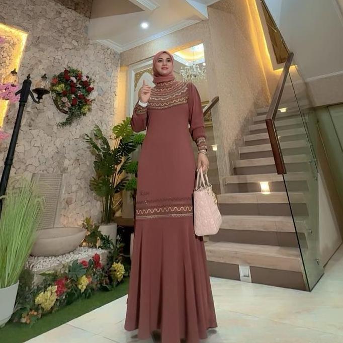 Super Hot, (Tanpa Hijab) Nazwa Abaya Jealova Dress| Abaya Bordir Mewah| Abaya Cantik New